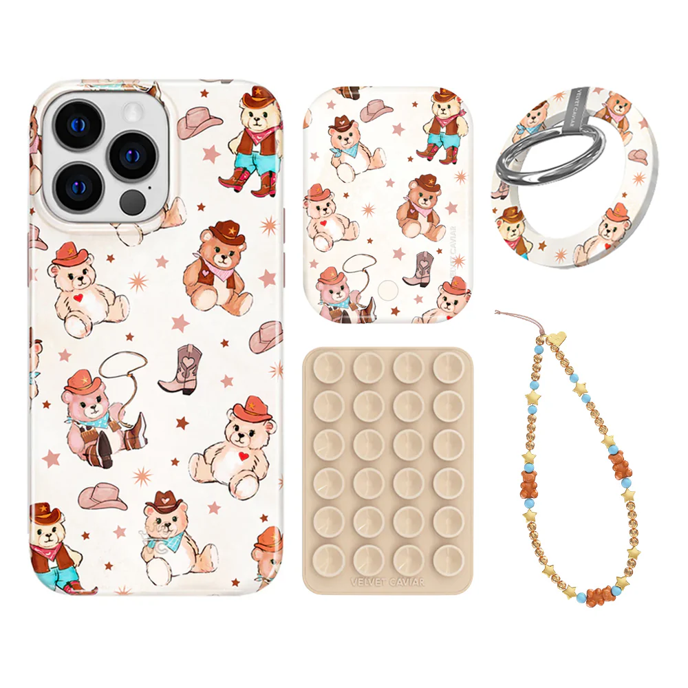 Cowboy Teddy iPhone Bundle Set - Grip - Image 6