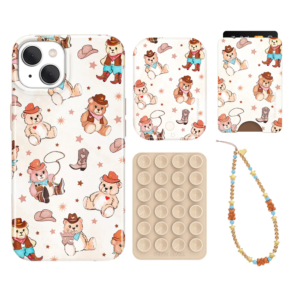 Cowboy Teddy iPhone Bundle Set - Wallet - Image 16