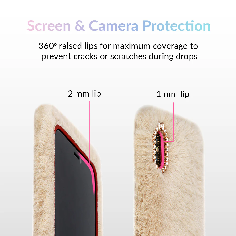 Beige Faux Fur iPhone Case - Image 23