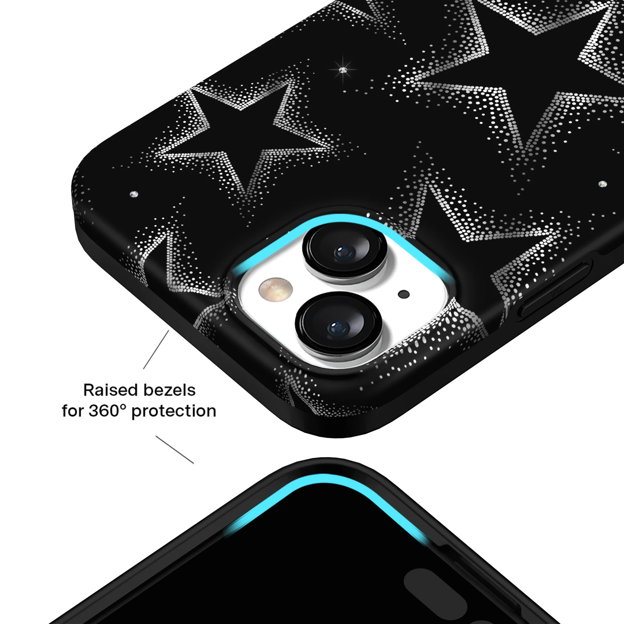 Crystal Chrome Stars iPhone Case - Image 44