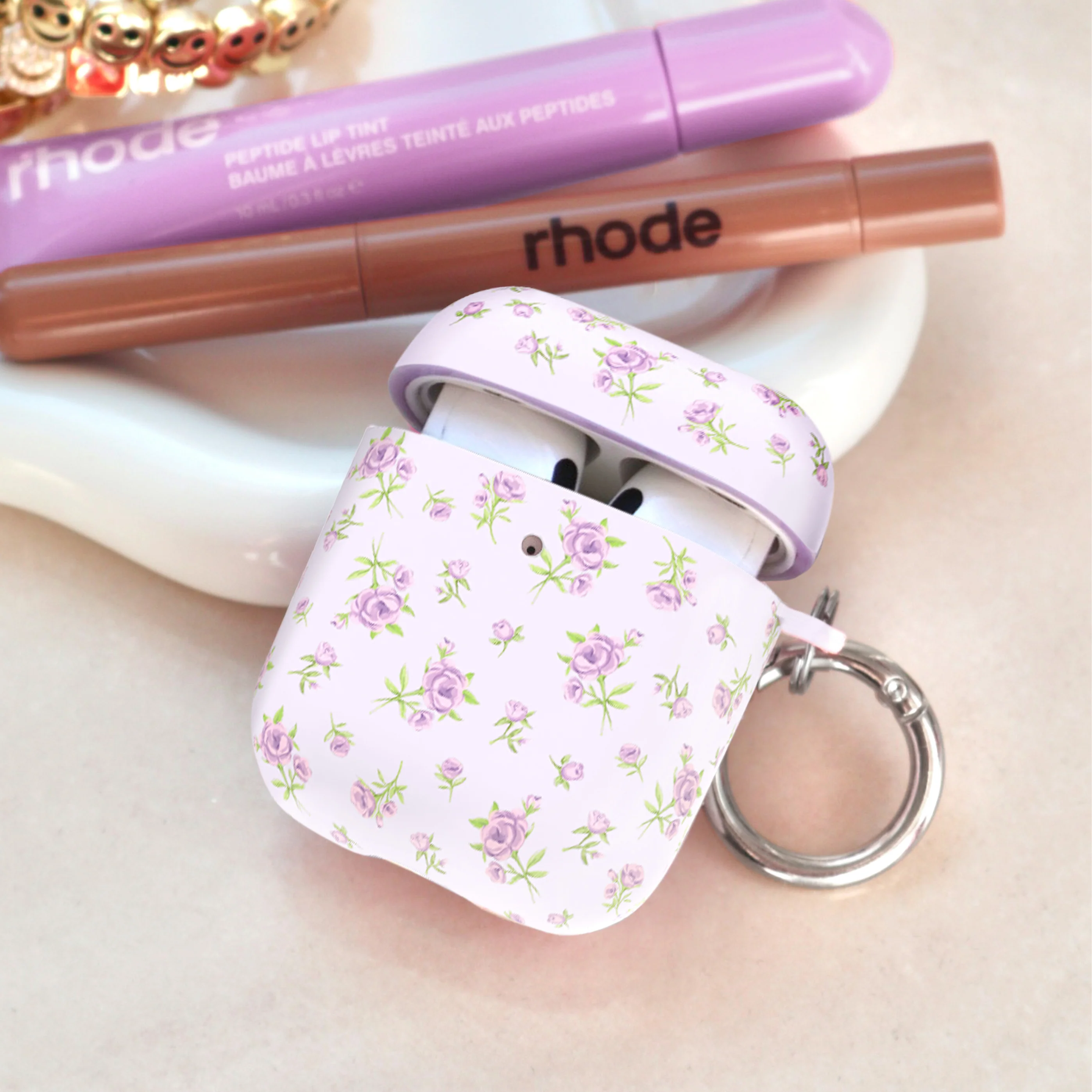 Dainty Lilac Floral AirPod Case - Image 22