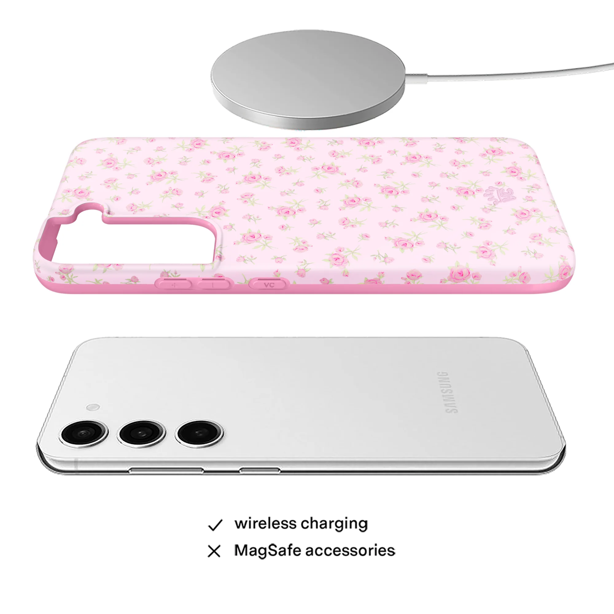 Dainty Pink Floral Samsung Case - Image 3
