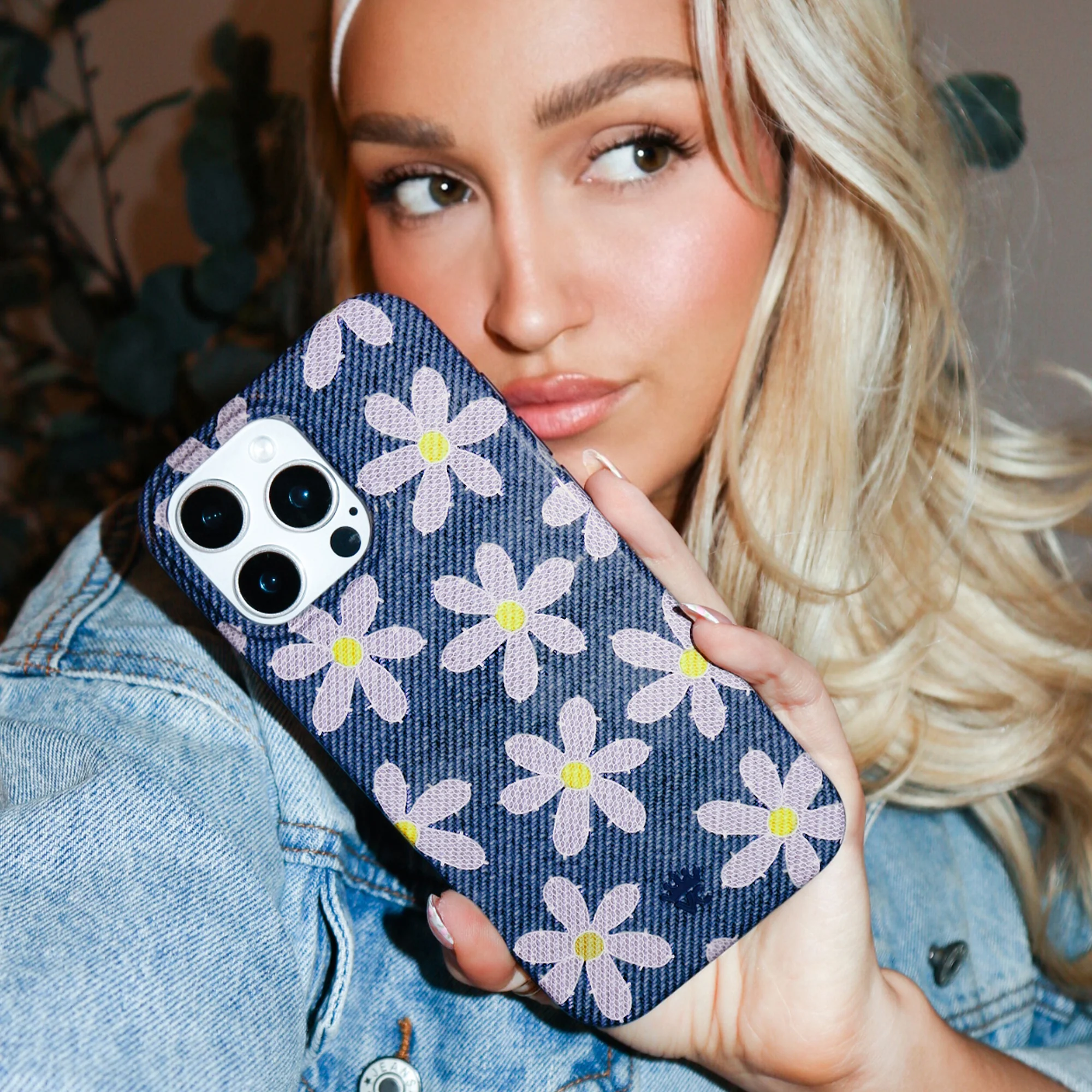 Denim Daisy iPhone Case - Image 72