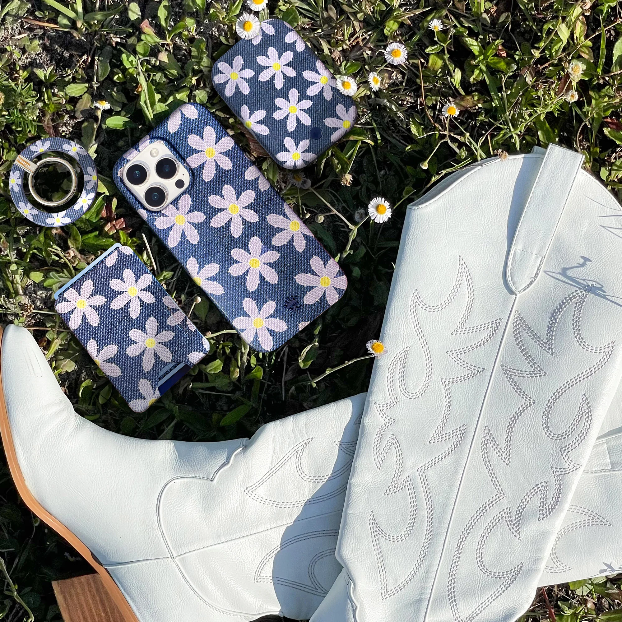 Denim Daisy iPhone Case - Image 98