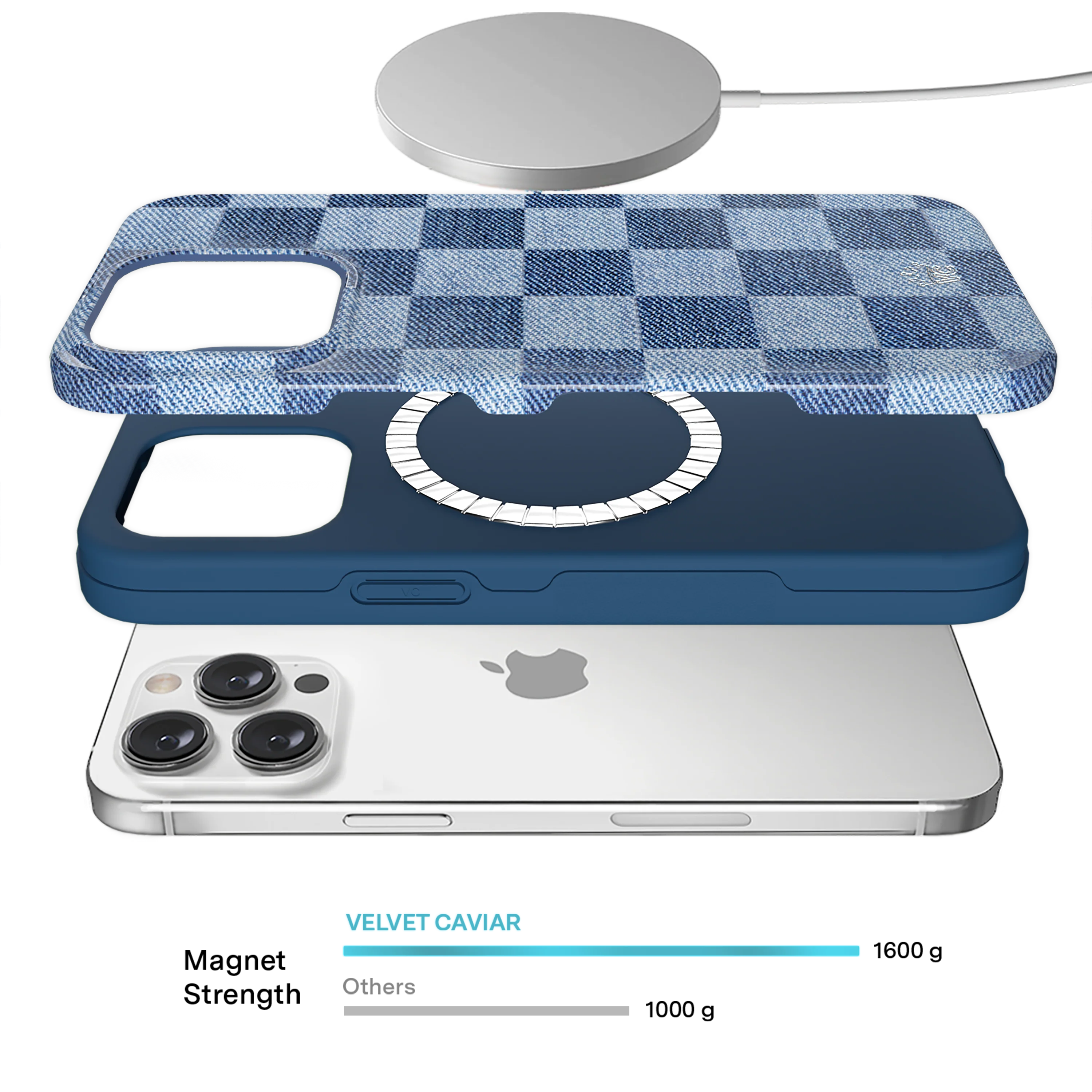 Denim Vibe Checkered iPhone Case - Image 34