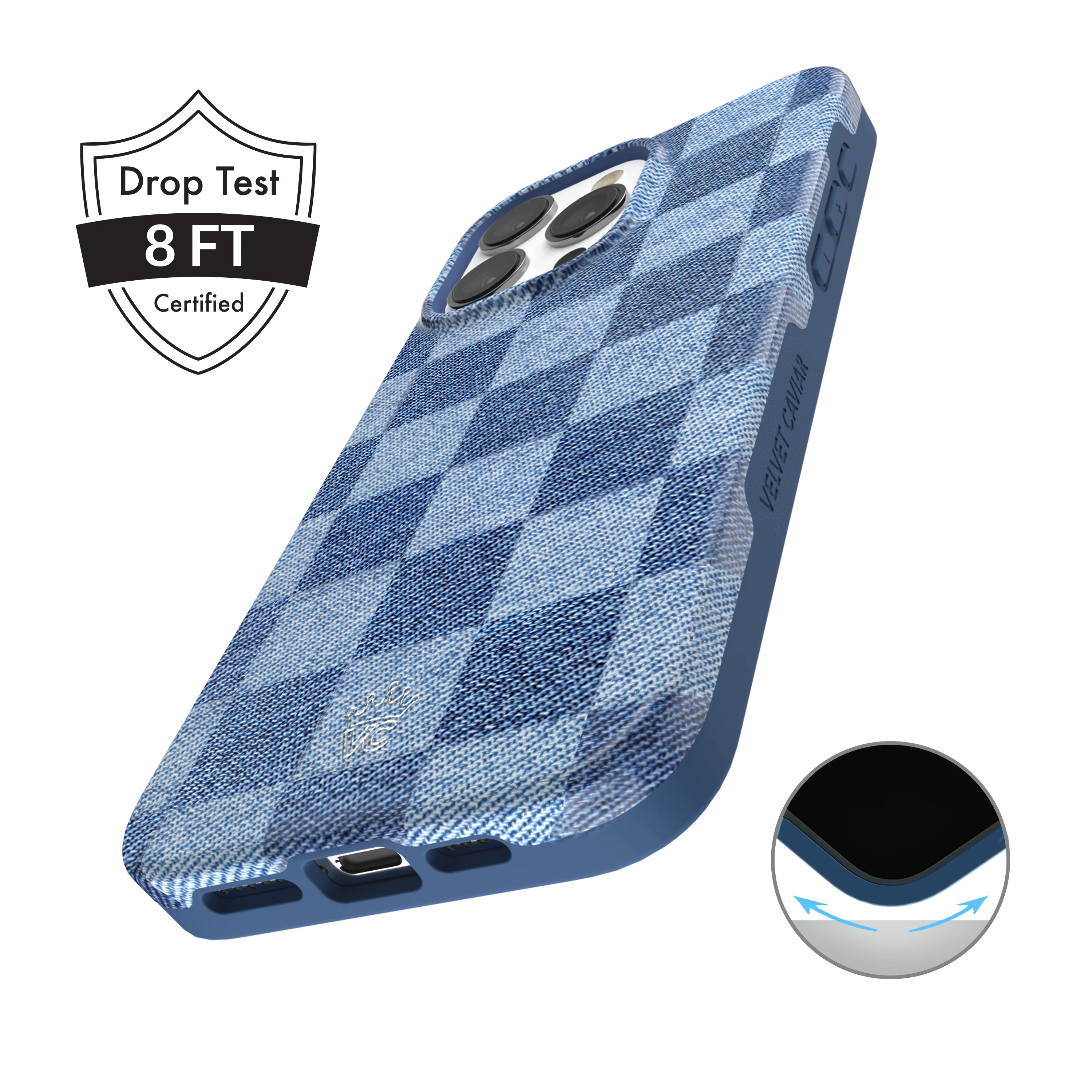 Denim Vibe Checkered iPhone Case - Image 35
