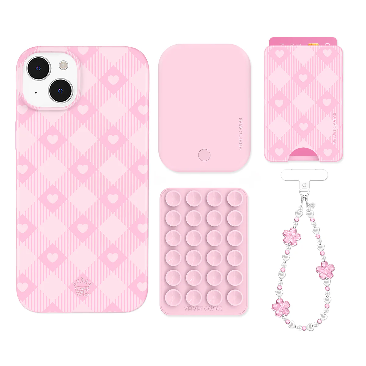 Dolly Pink Gingham iPhone Bundle Set - Wallet - Image 9