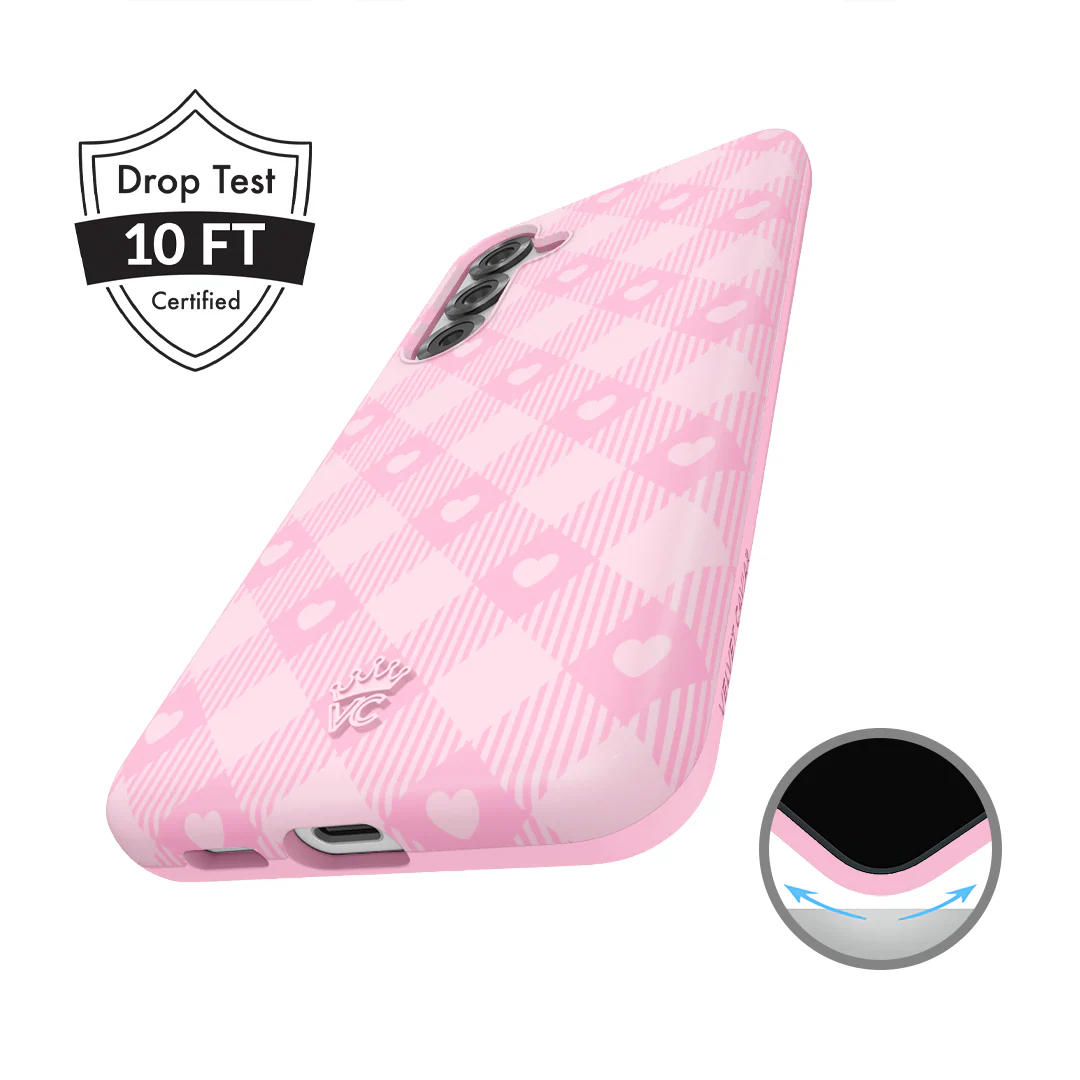 Dolly Pink Gingham Samsung Case - Image 4
