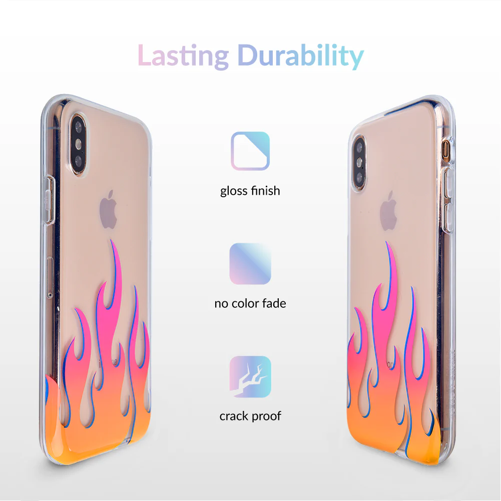 Flames Clear iPhone Case - Image 17