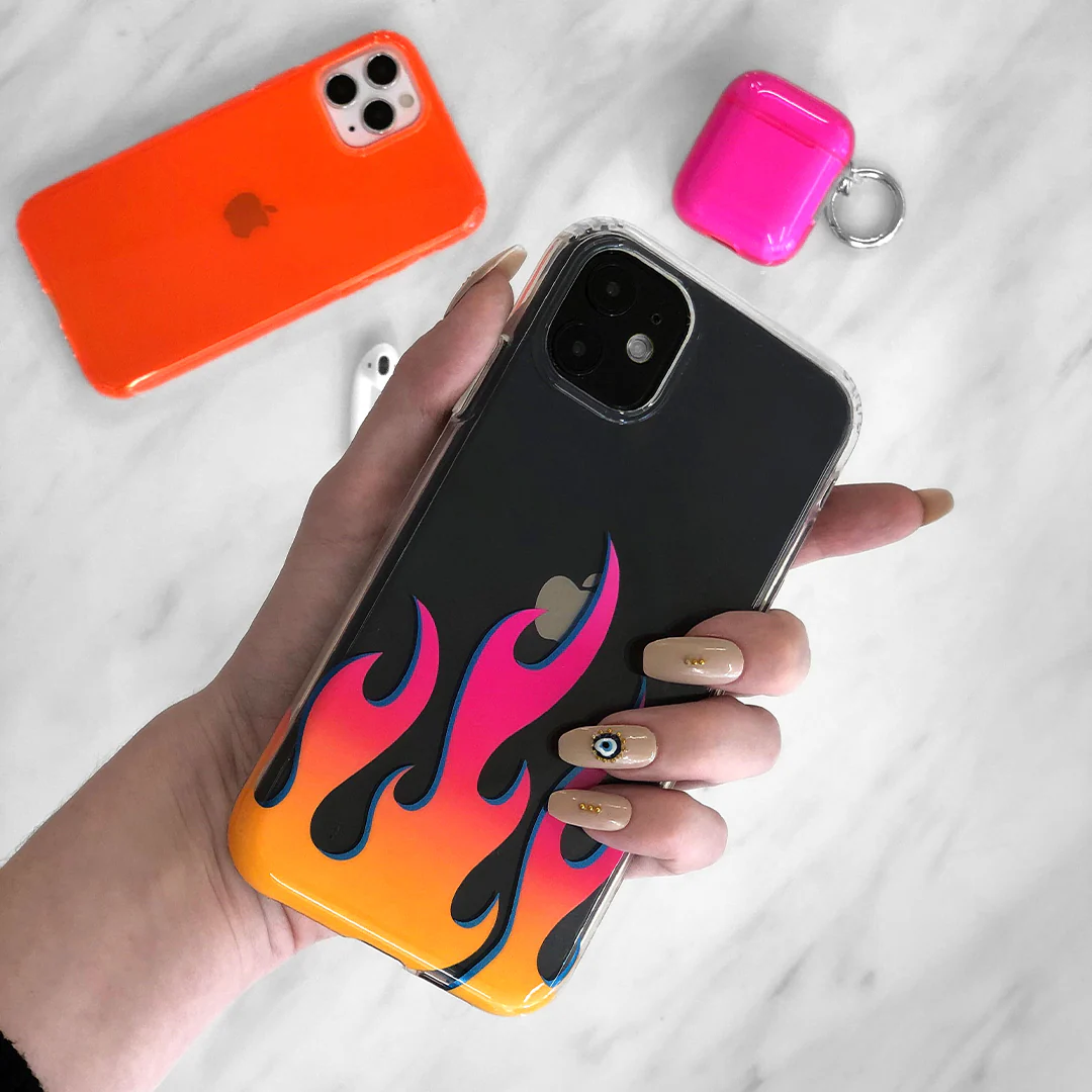 Flames Clear iPhone Case - Image 8