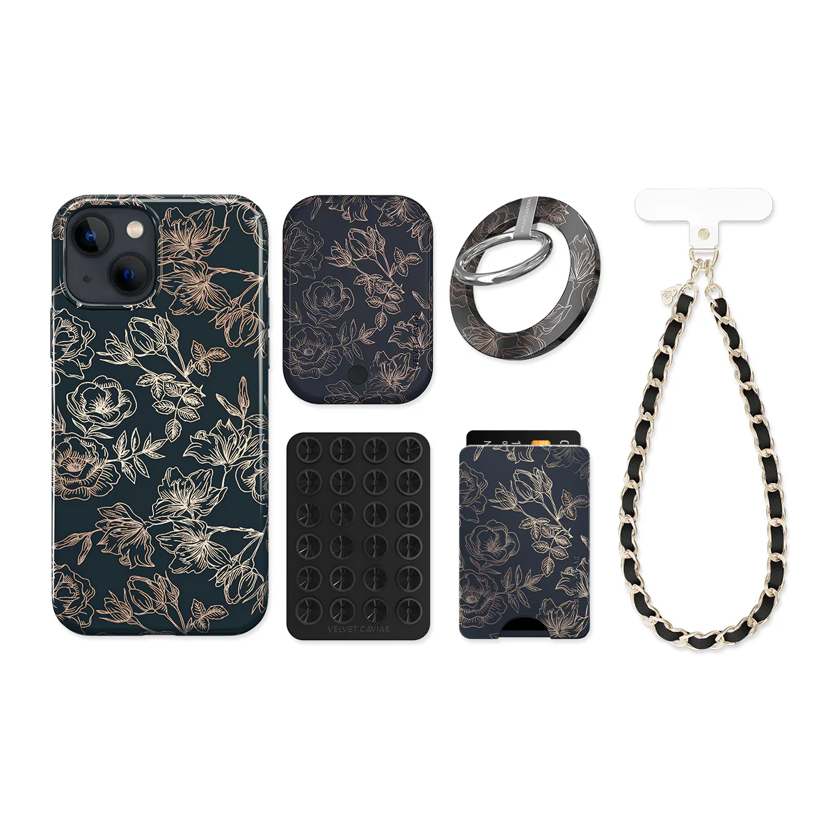 Floral Rose Gold Chrome iPhone Bundle Set - Image 17