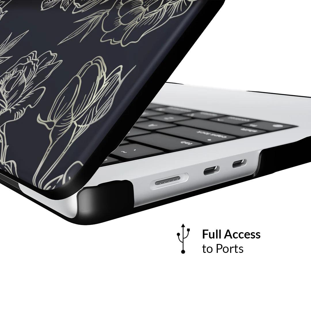 Floral Rose Gold MacBook Case - Image 3