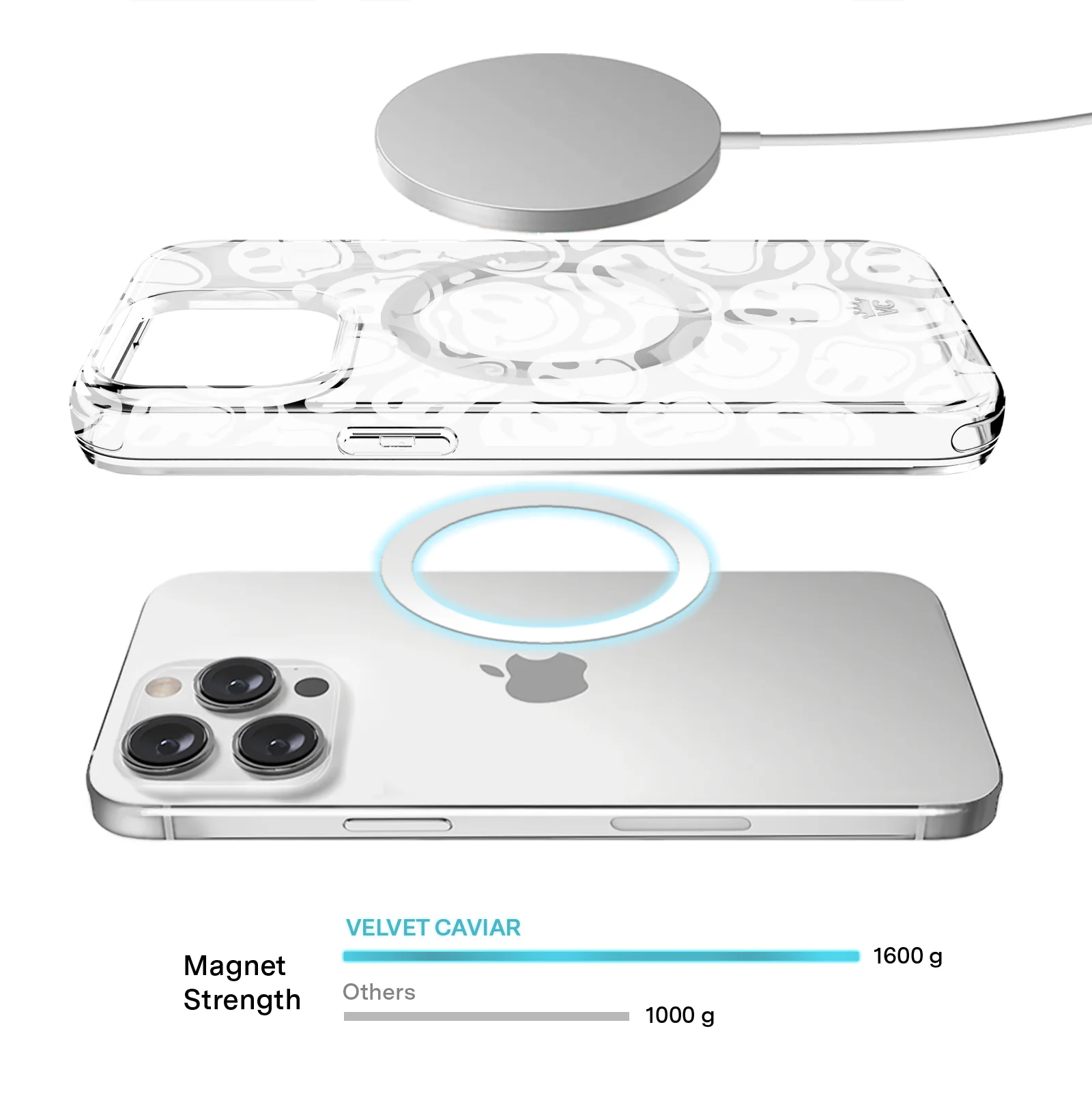 Clear Frosted Smiley iPhone Case - Image 40