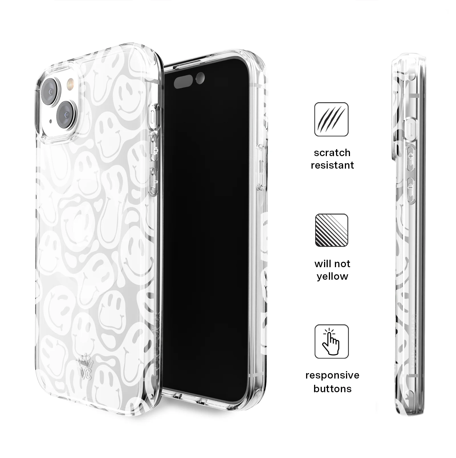 Clear Frosted Smiley iPhone Case - Image 60