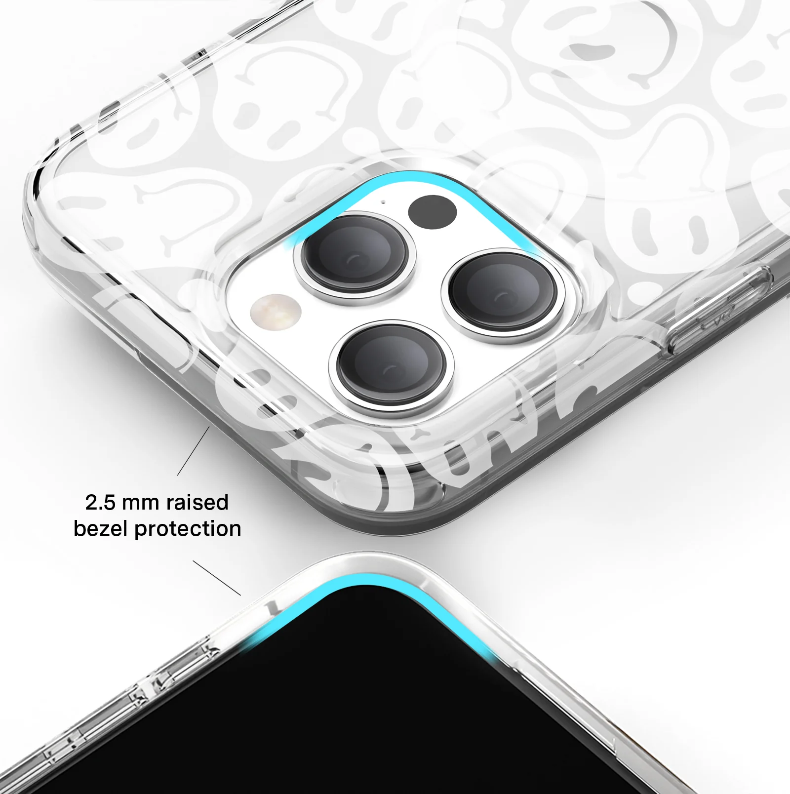 Clear Frosted Smiley iPhone Case - Image 63