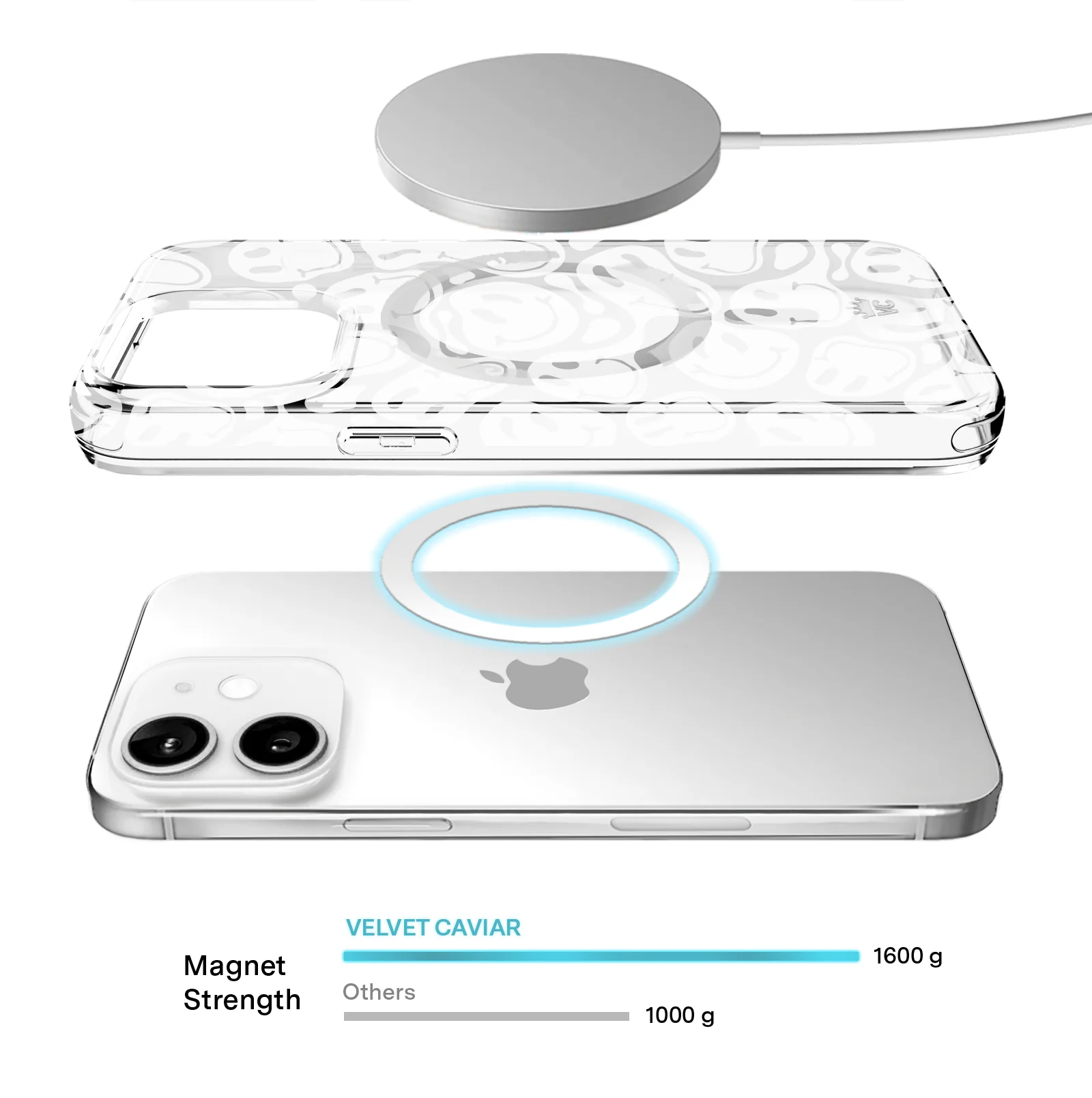Clear Frosted Smiley iPhone Case - Image 82