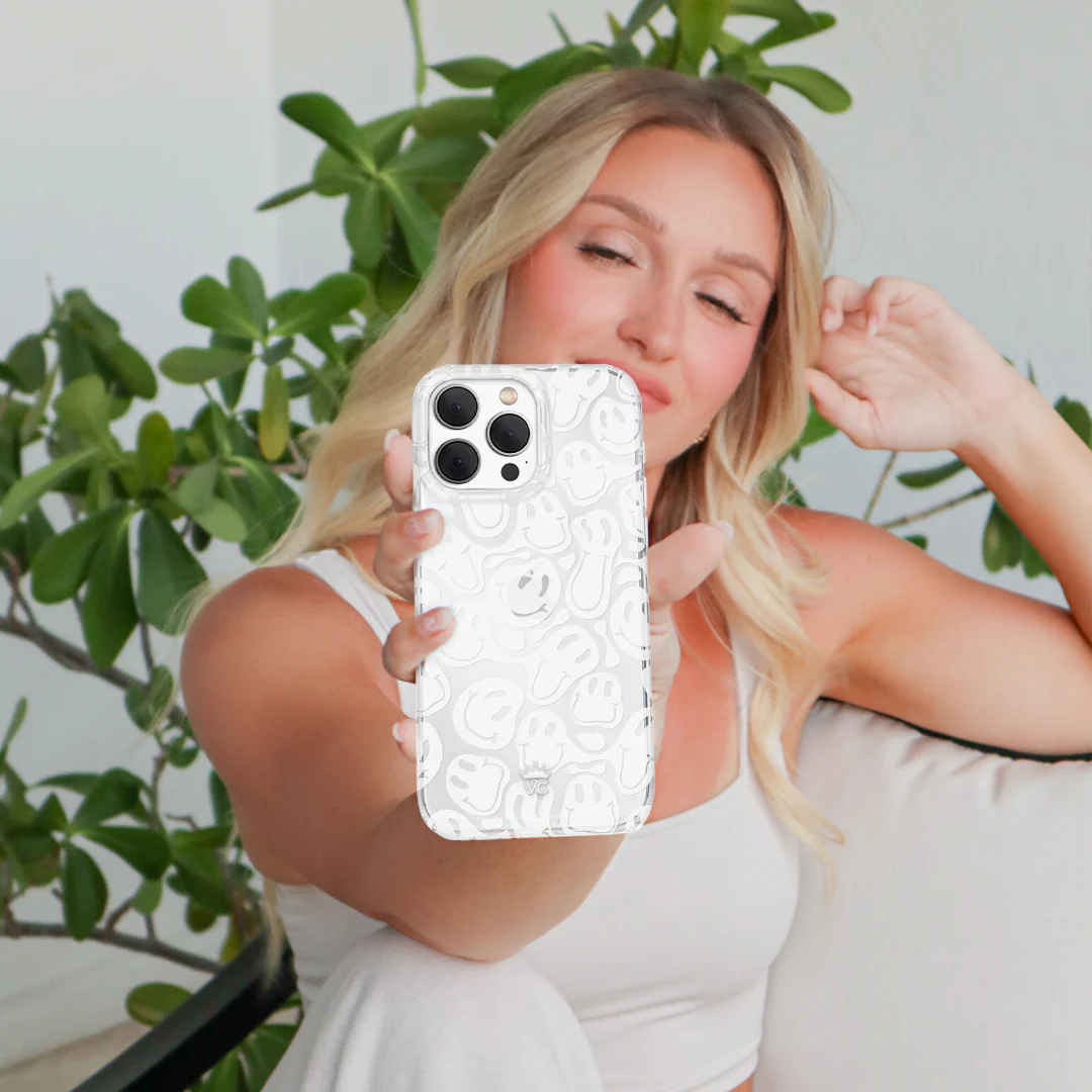 Clear Frosted Smiley iPhone Case - Image 92