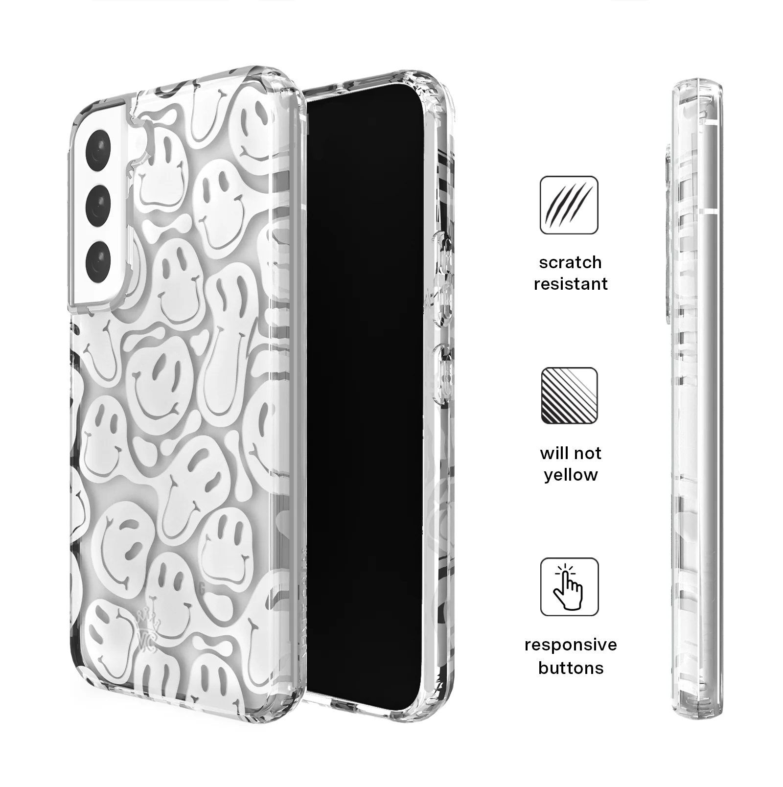 Clear Frosted Smiley Samsung Case - Image 20