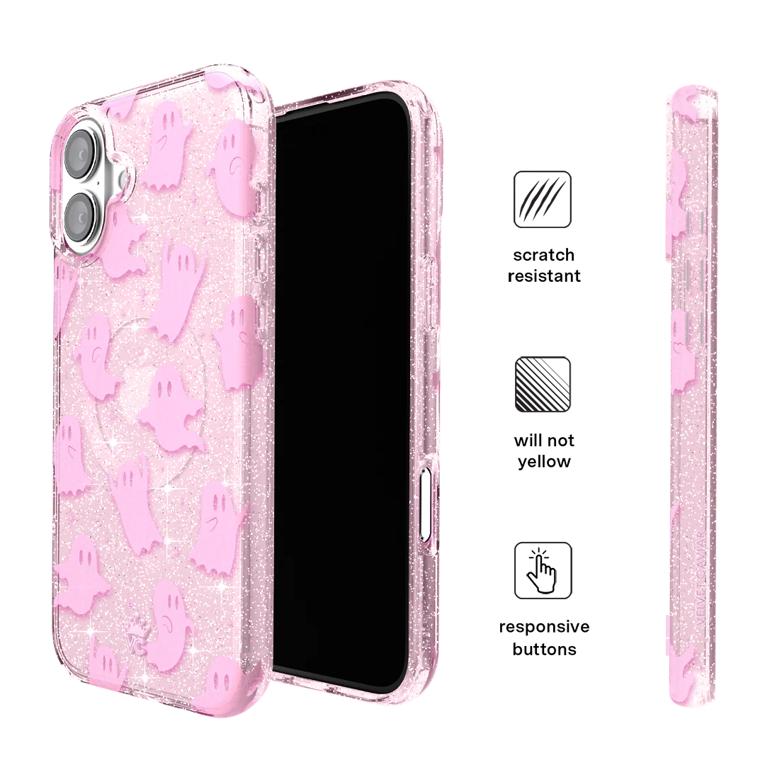 Ghosted Pink Glitter iPhone Case - Image 100