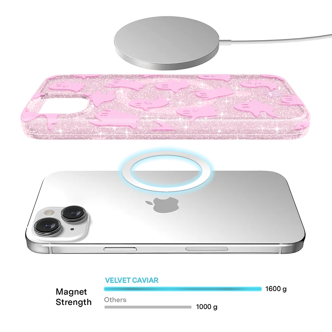 Ghosted Pink Glitter iPhone Case - Image 13