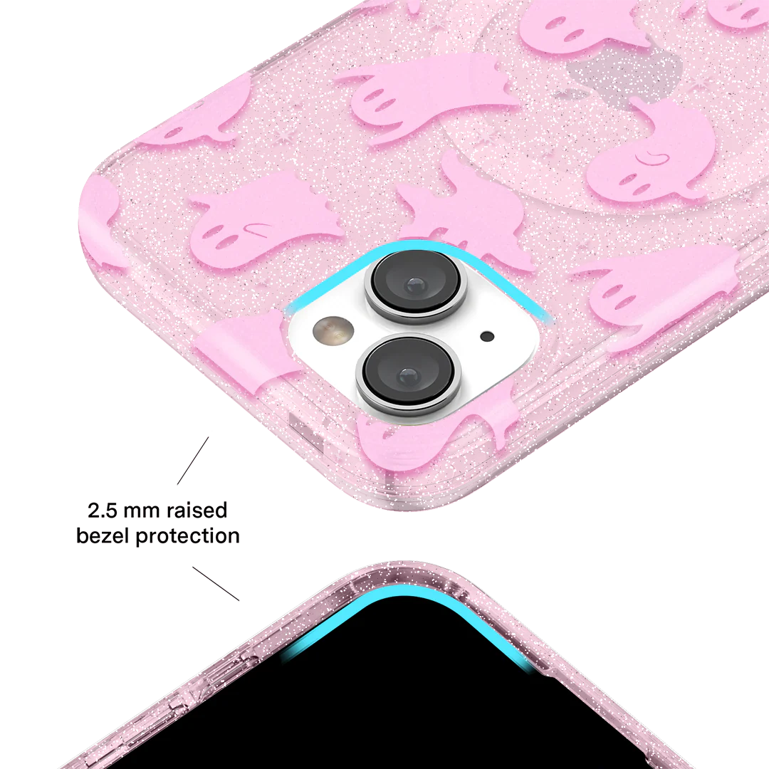Ghosted Pink Glitter iPhone Case - Image 57