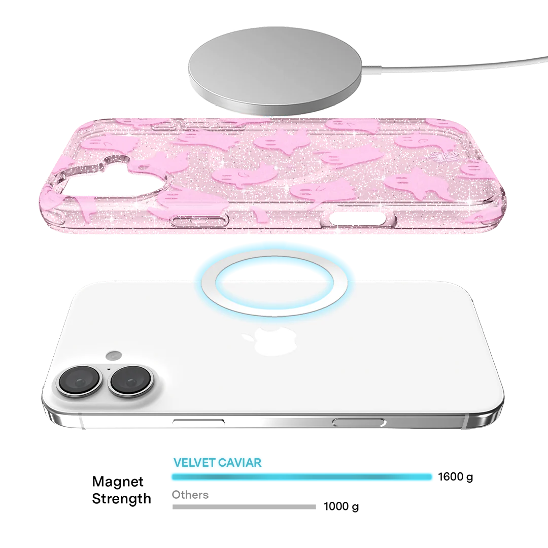 Ghosted Pink Glitter iPhone Case - Image 93