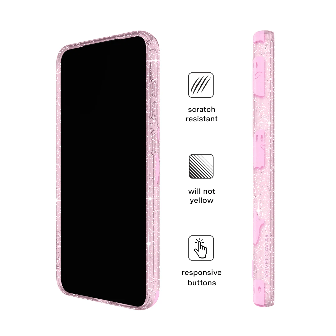 Ghosted Pink Glitter Samsung Case - Image 66