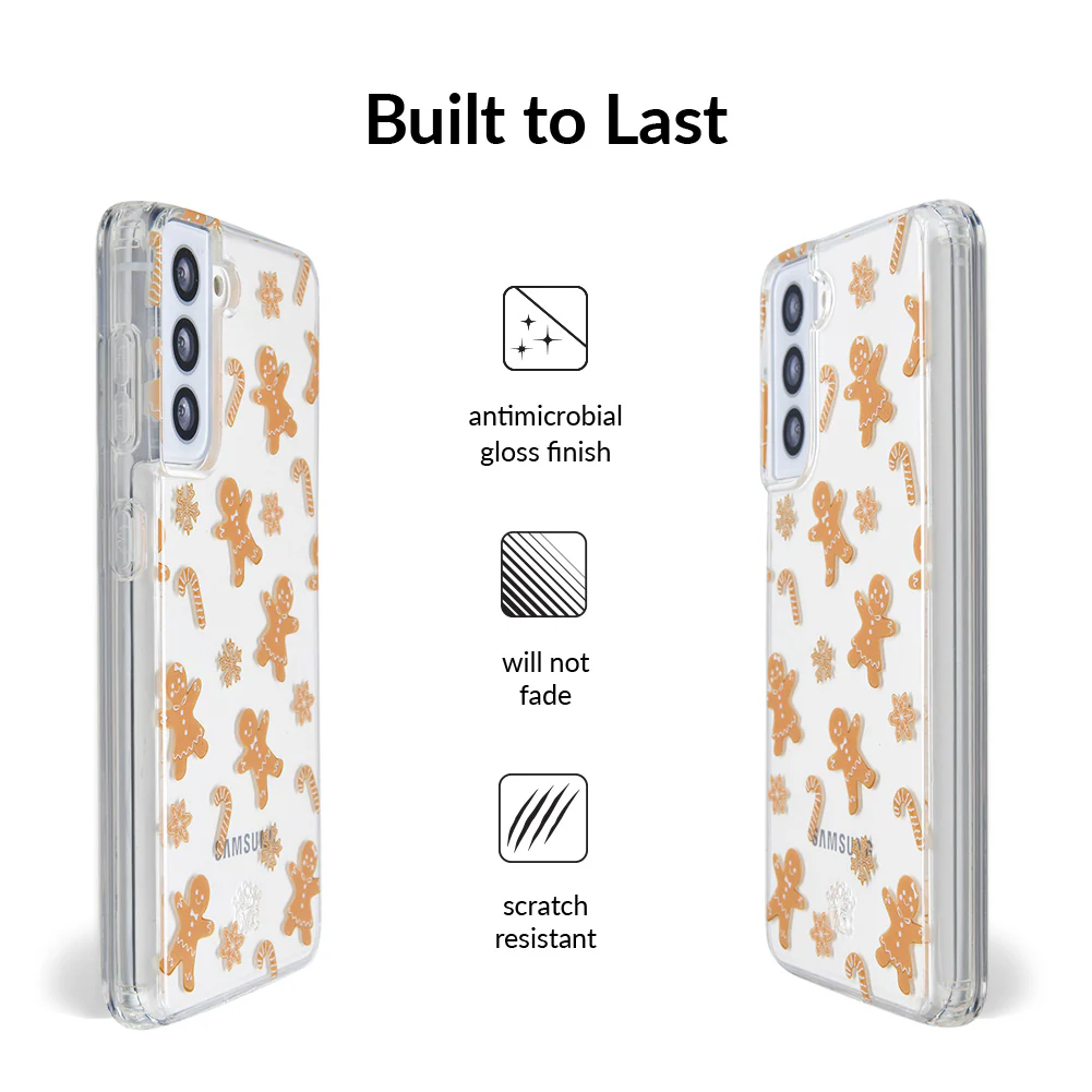 Holiday Gingerbread Clear Samsung Case - Image 5