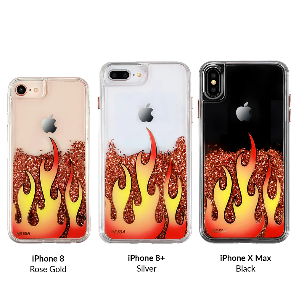Glitter Flames iPhone Case by Nessa - Image 56