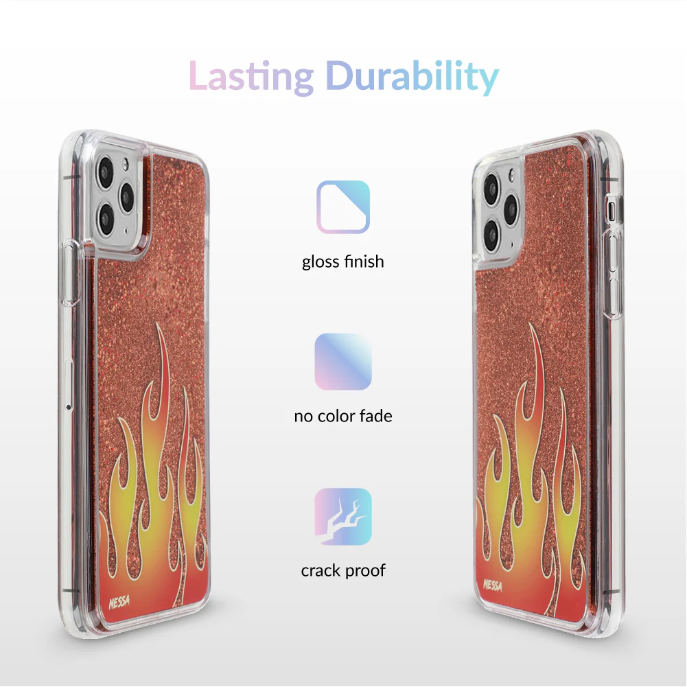 Glitter Flames iPhone Case by Nessa - Image 80