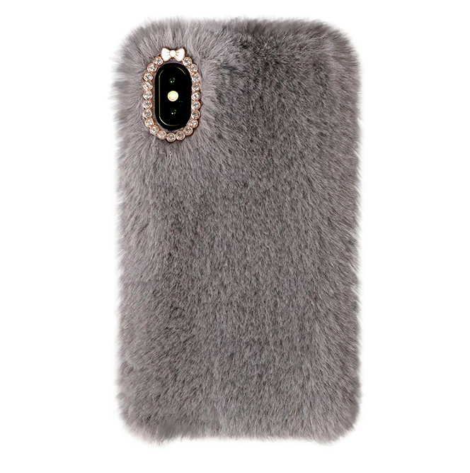 Gray Faux Fur iPhone Case - Image 23