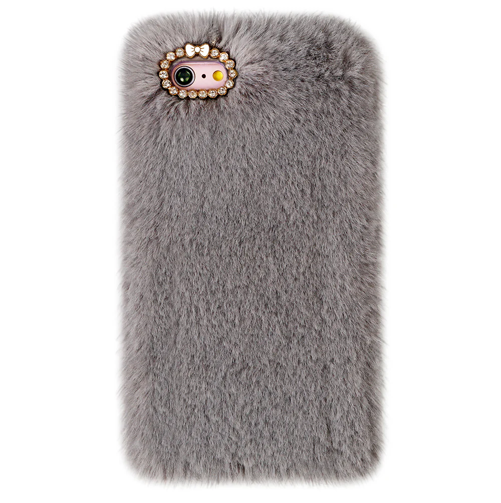 Gray Faux Fur iPhone Case - Image 38