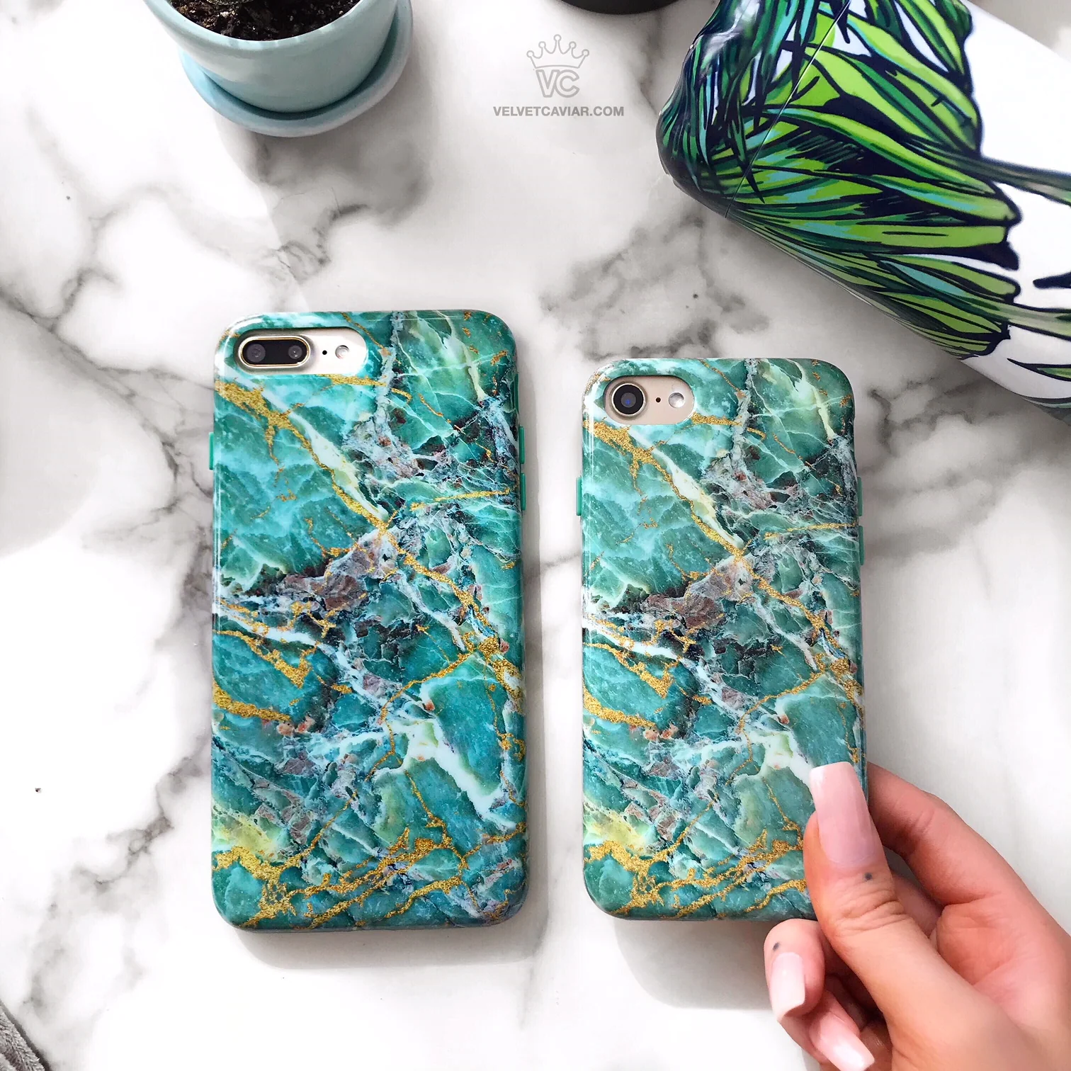 Green Emerald Marble iPhone Case - Image 2