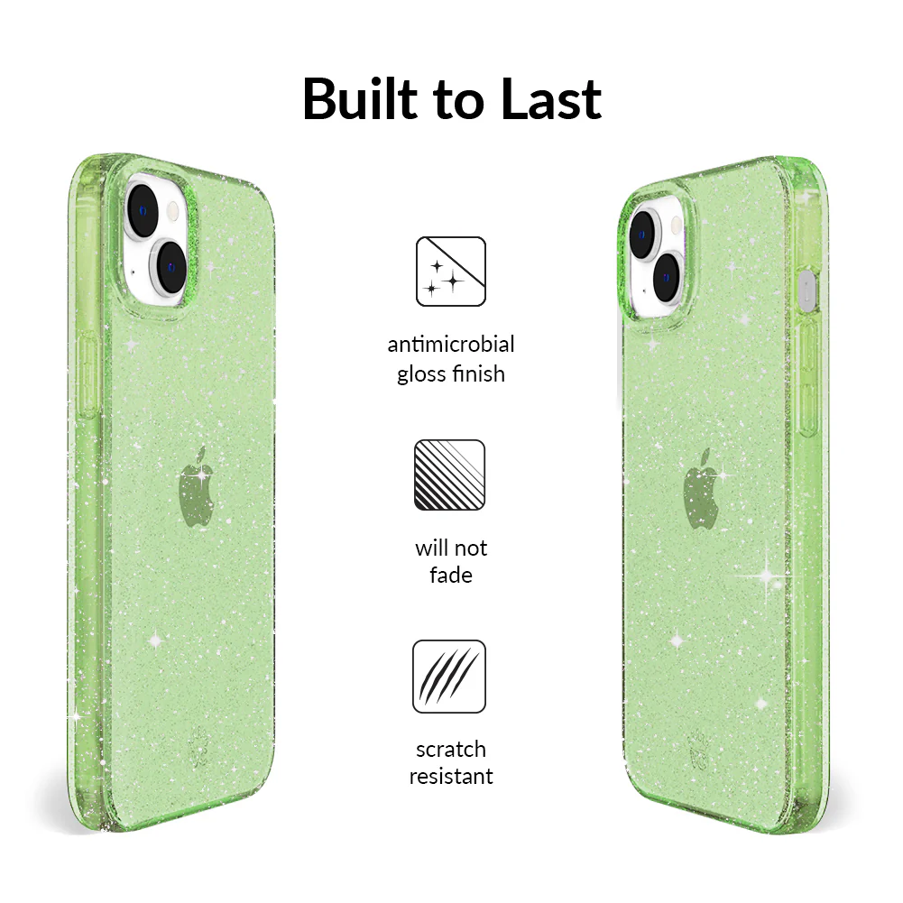 Lime Stardust Glitter iPhone Case - Image 108