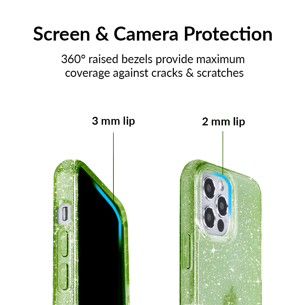 Lime Stardust Glitter iPhone Case - Image 39