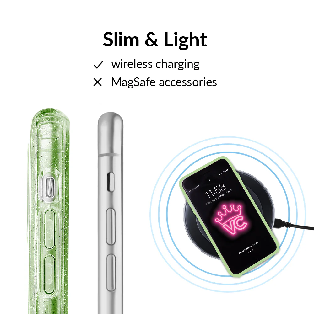 Lime Stardust Glitter iPhone Case - Image 54