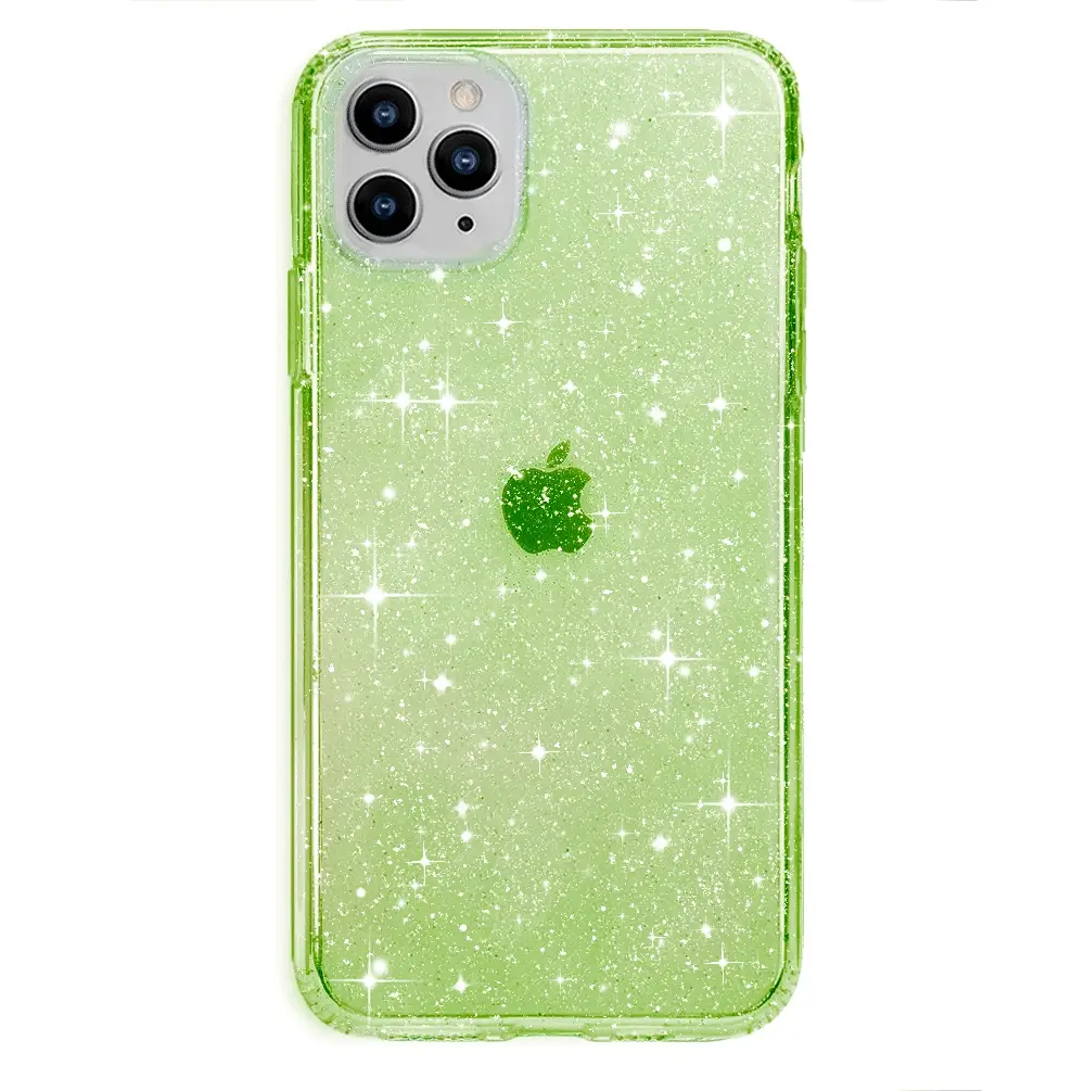 Lime Stardust Glitter iPhone Case - Image 61