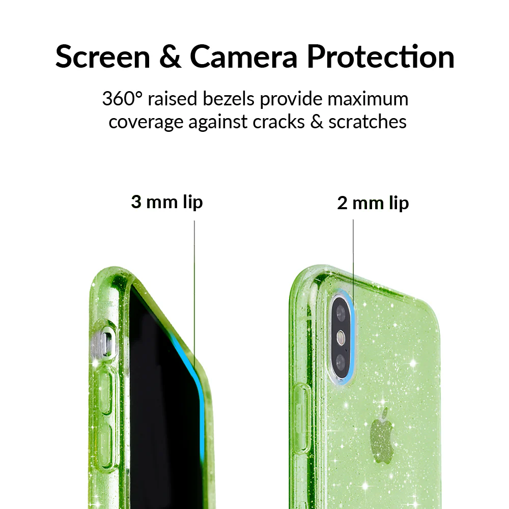 Lime Stardust Glitter iPhone Case - Image 69