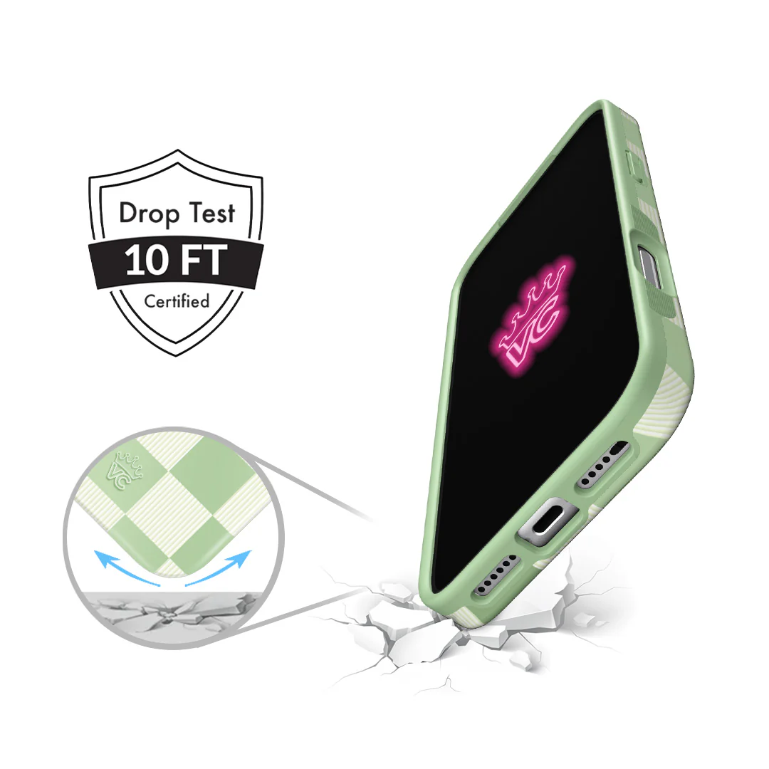Pistachio Vibe Checkered iPhone Case - Image 102