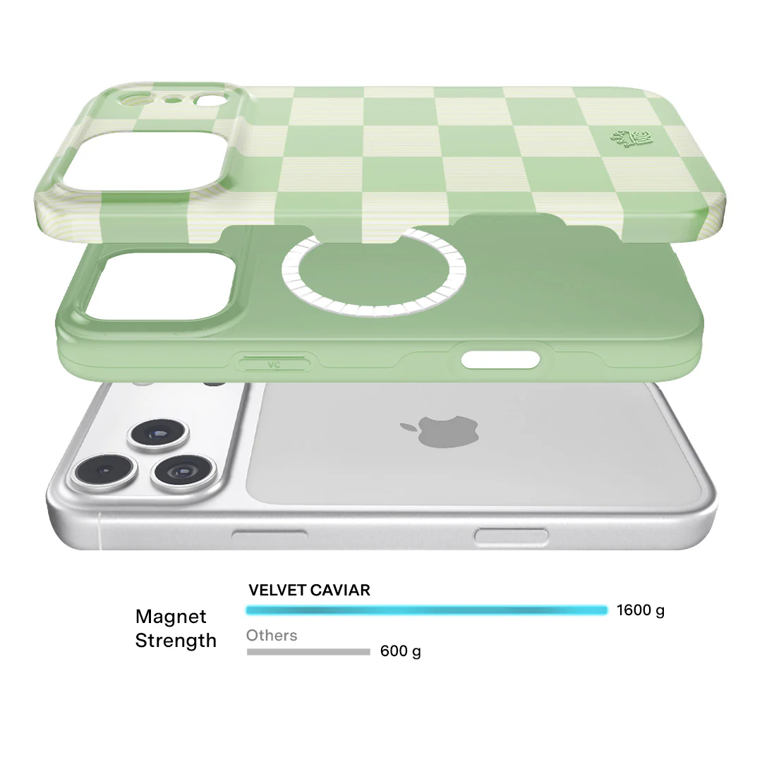 Pistachio Vibe Checkered iPhone Case - Image 114