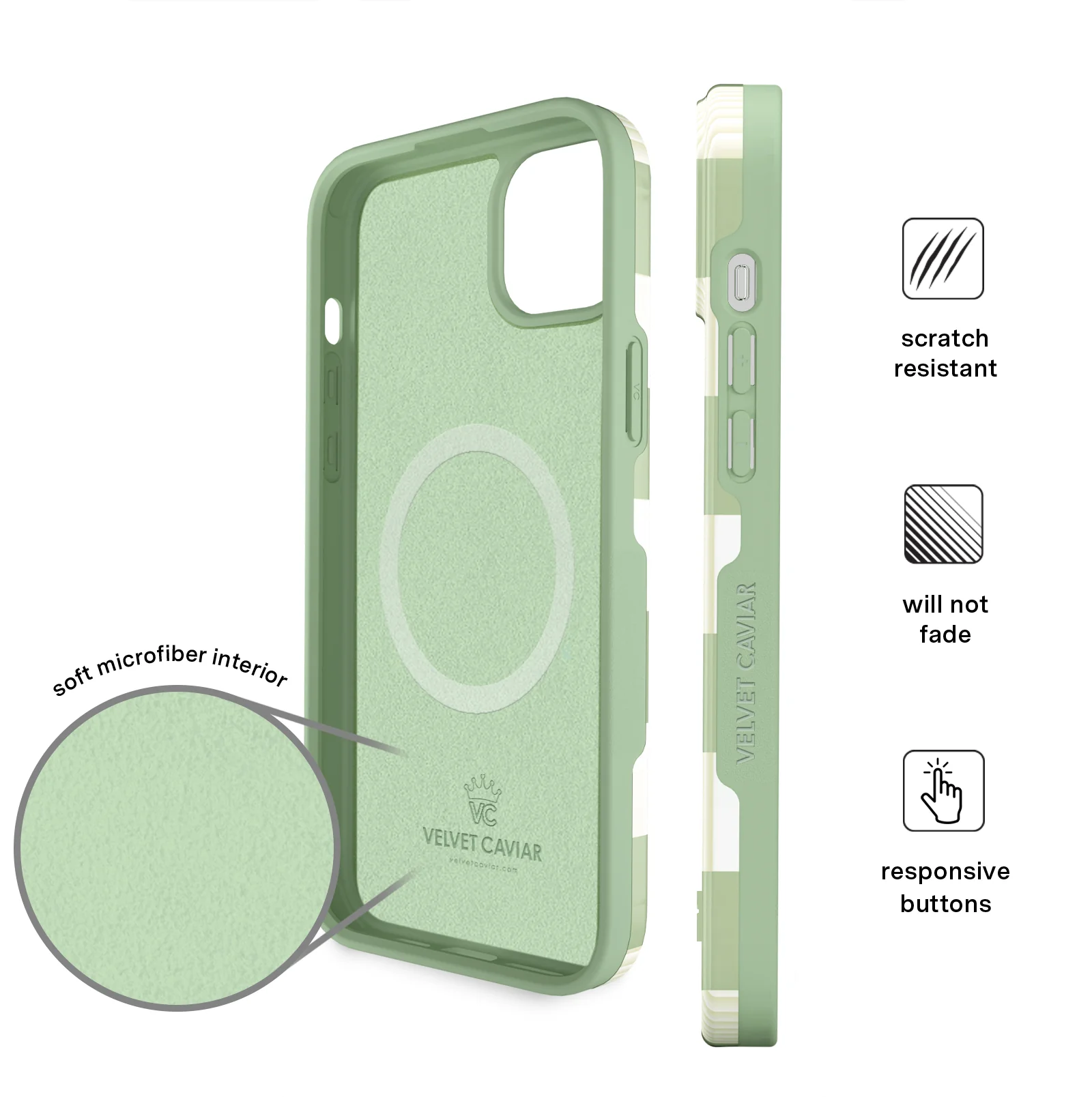Pistachio Vibe Checkered iPhone Case - Image 15