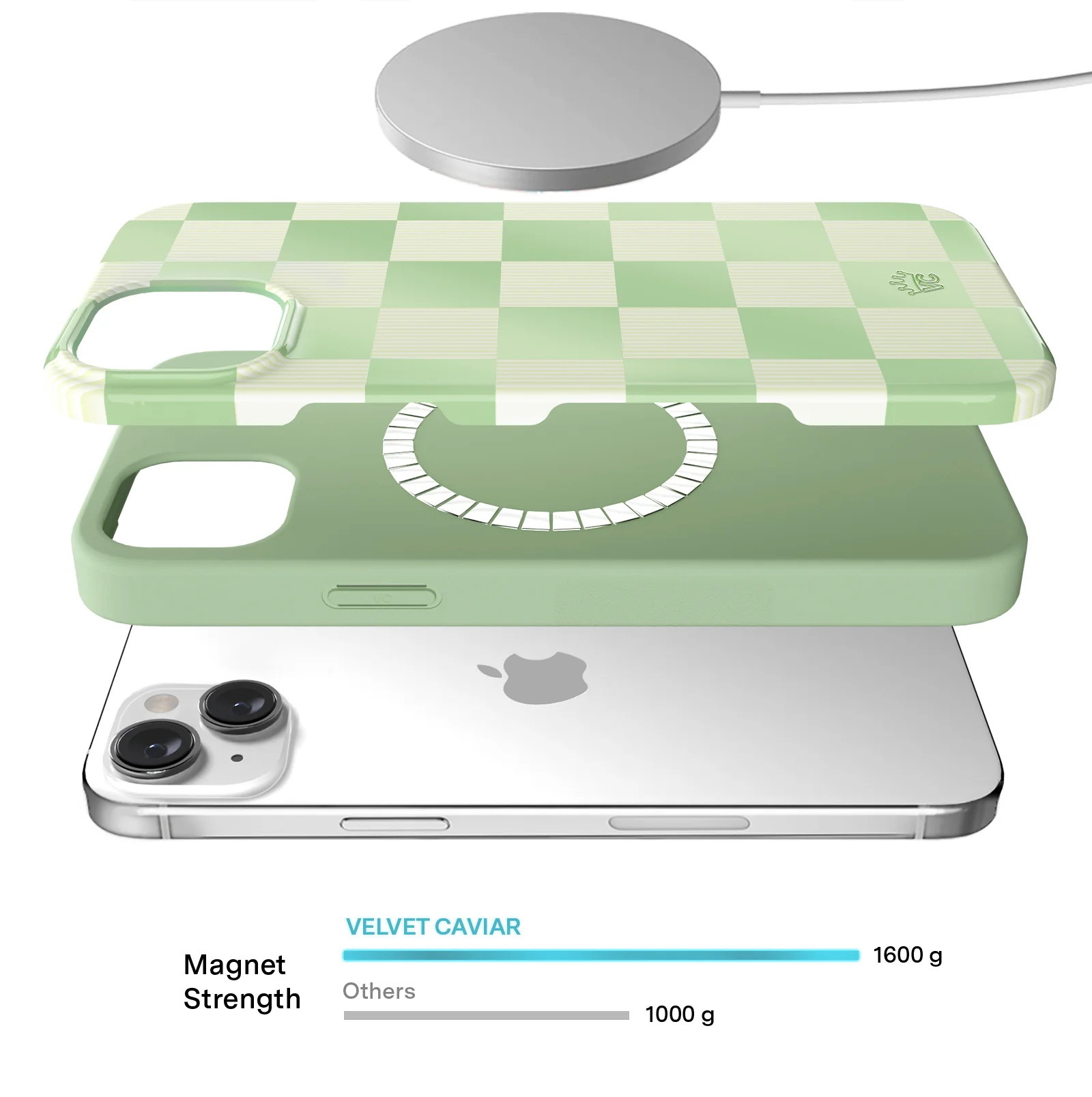 Pistachio Vibe Checkered iPhone Case - Image 33