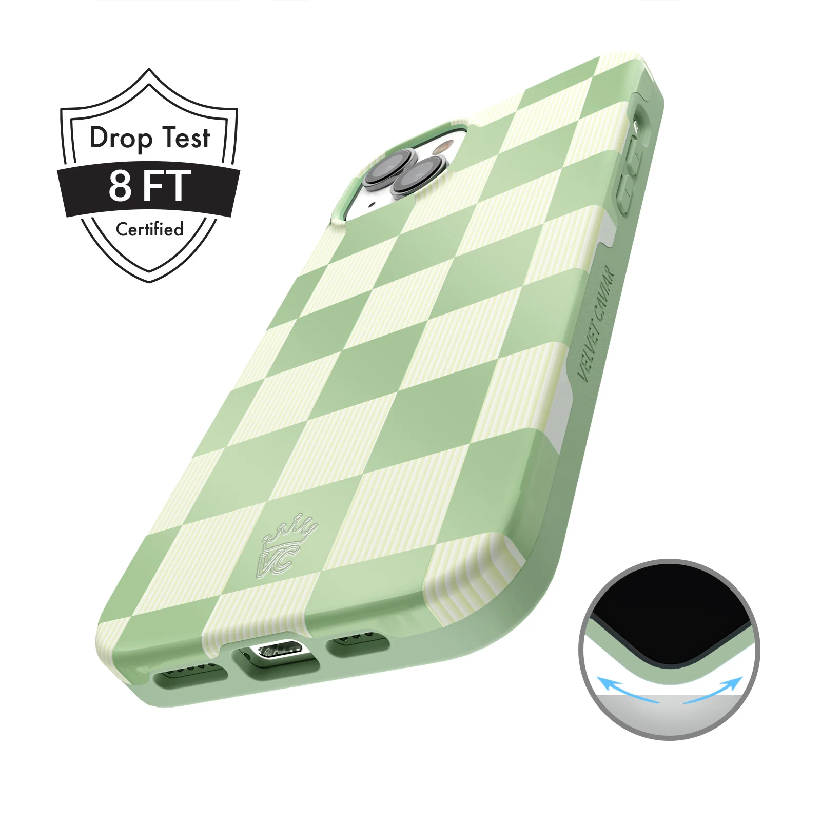 Pistachio Vibe Checkered iPhone Case - Image 59