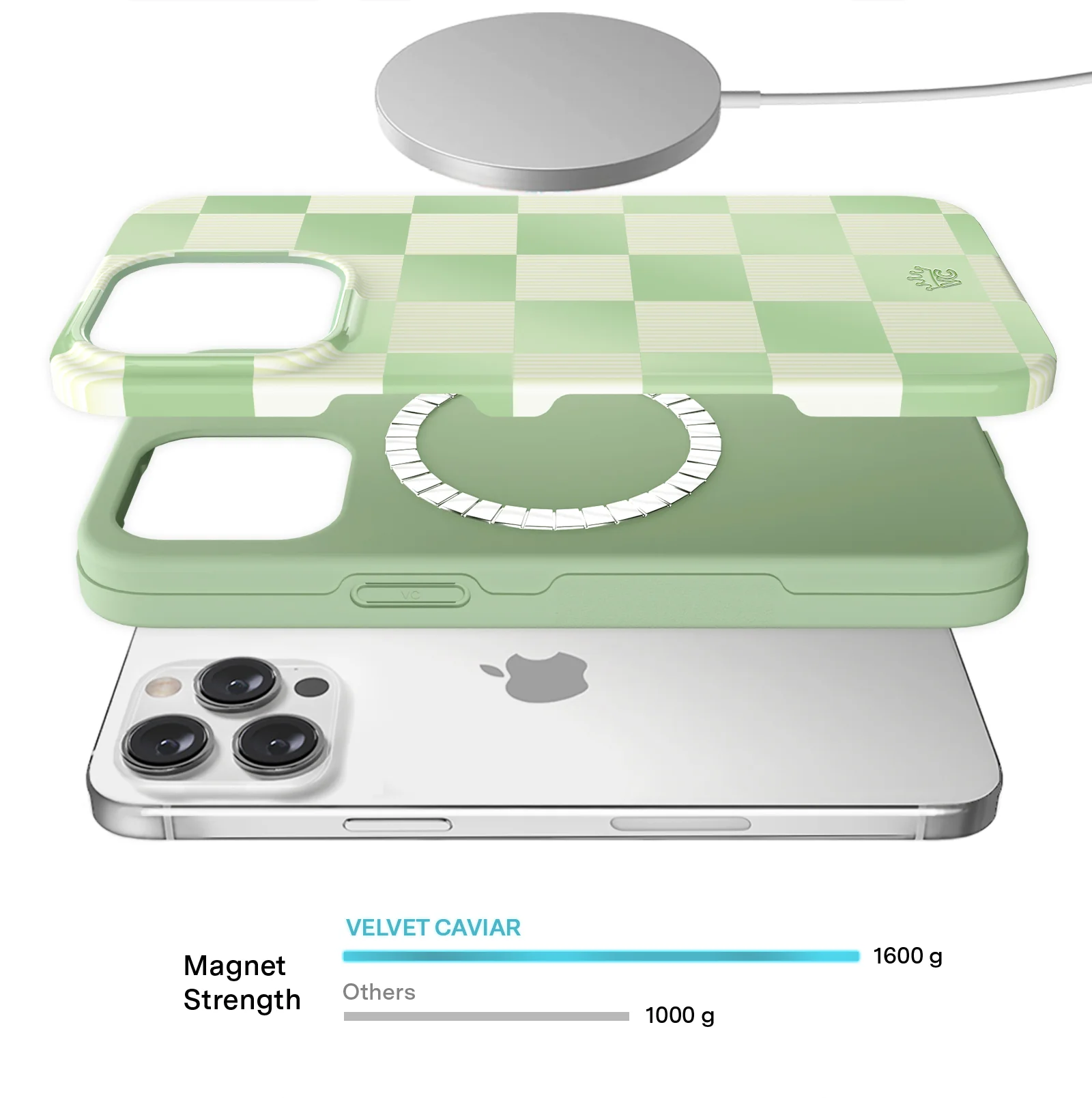 Pistachio Vibe Checkered iPhone Case - Image 63