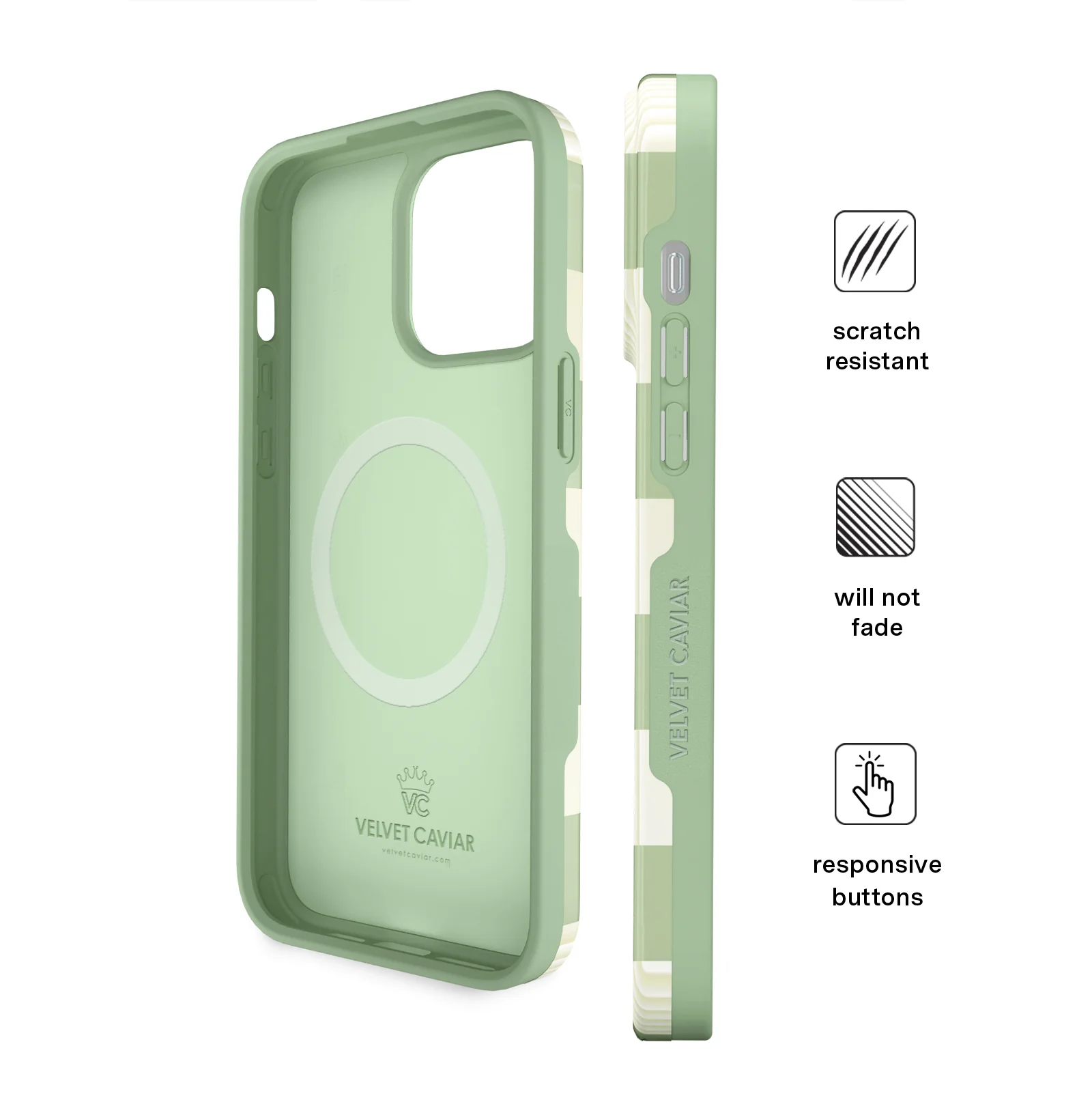 Pistachio Vibe Checkered iPhone Case - Image 80