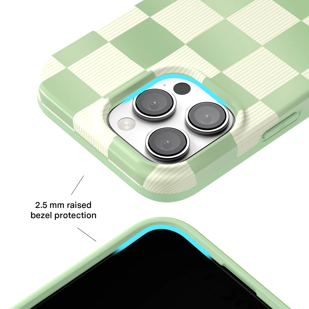 Pistachio Vibe Checkered iPhone Case - Image 82