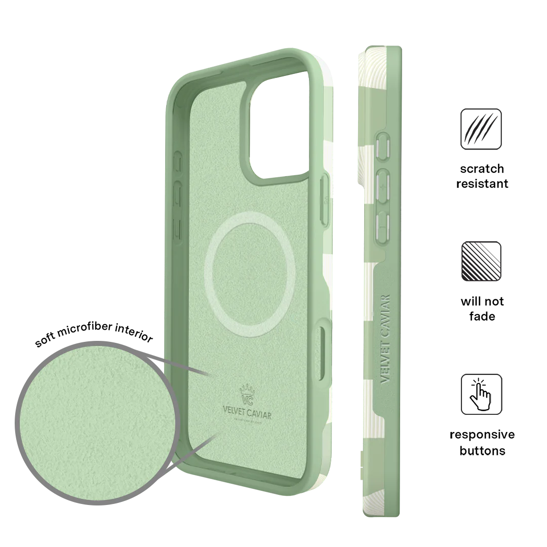 Pistachio Vibe Checkered iPhone Case - Image 90