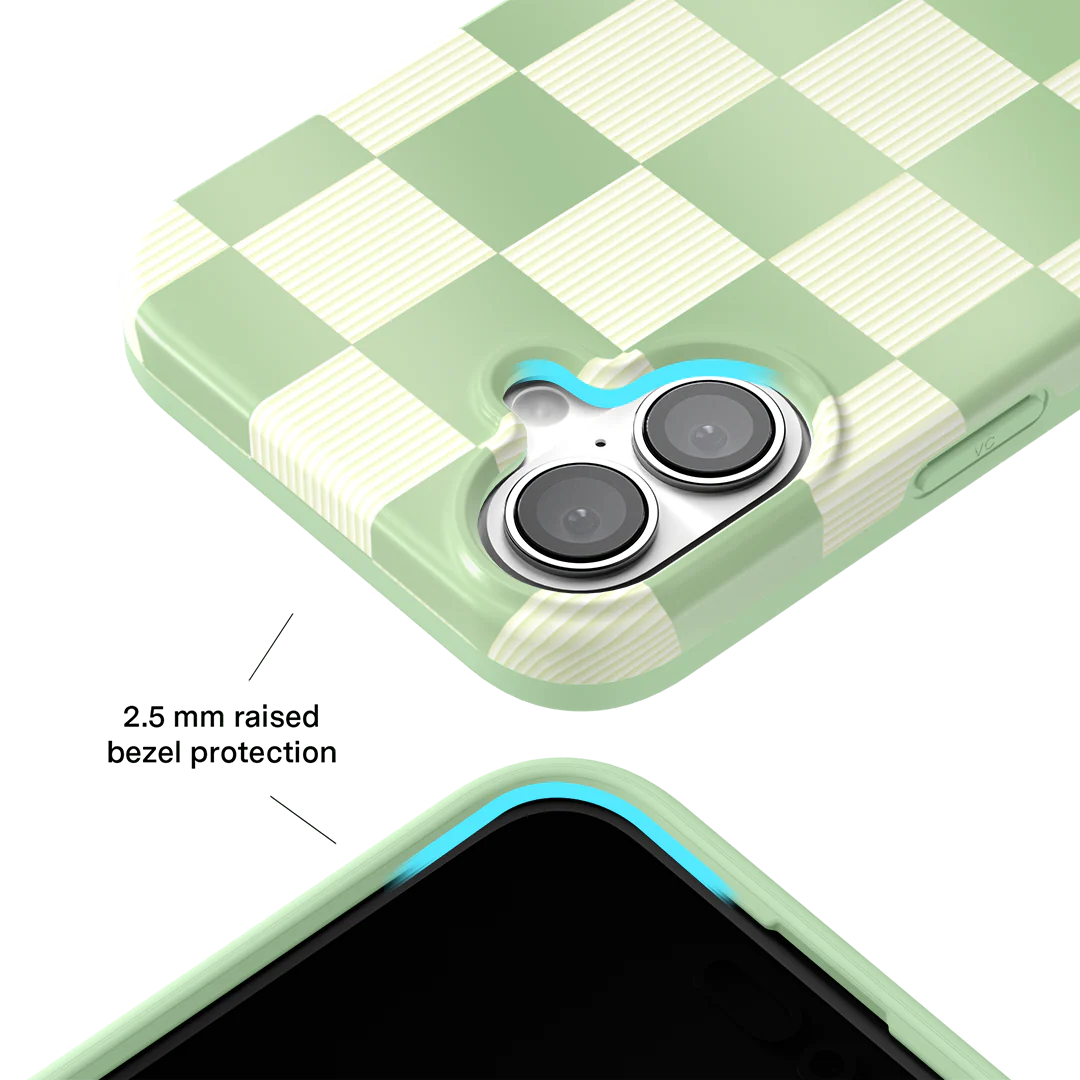Pistachio Vibe Checkered iPhone Case - Image 92