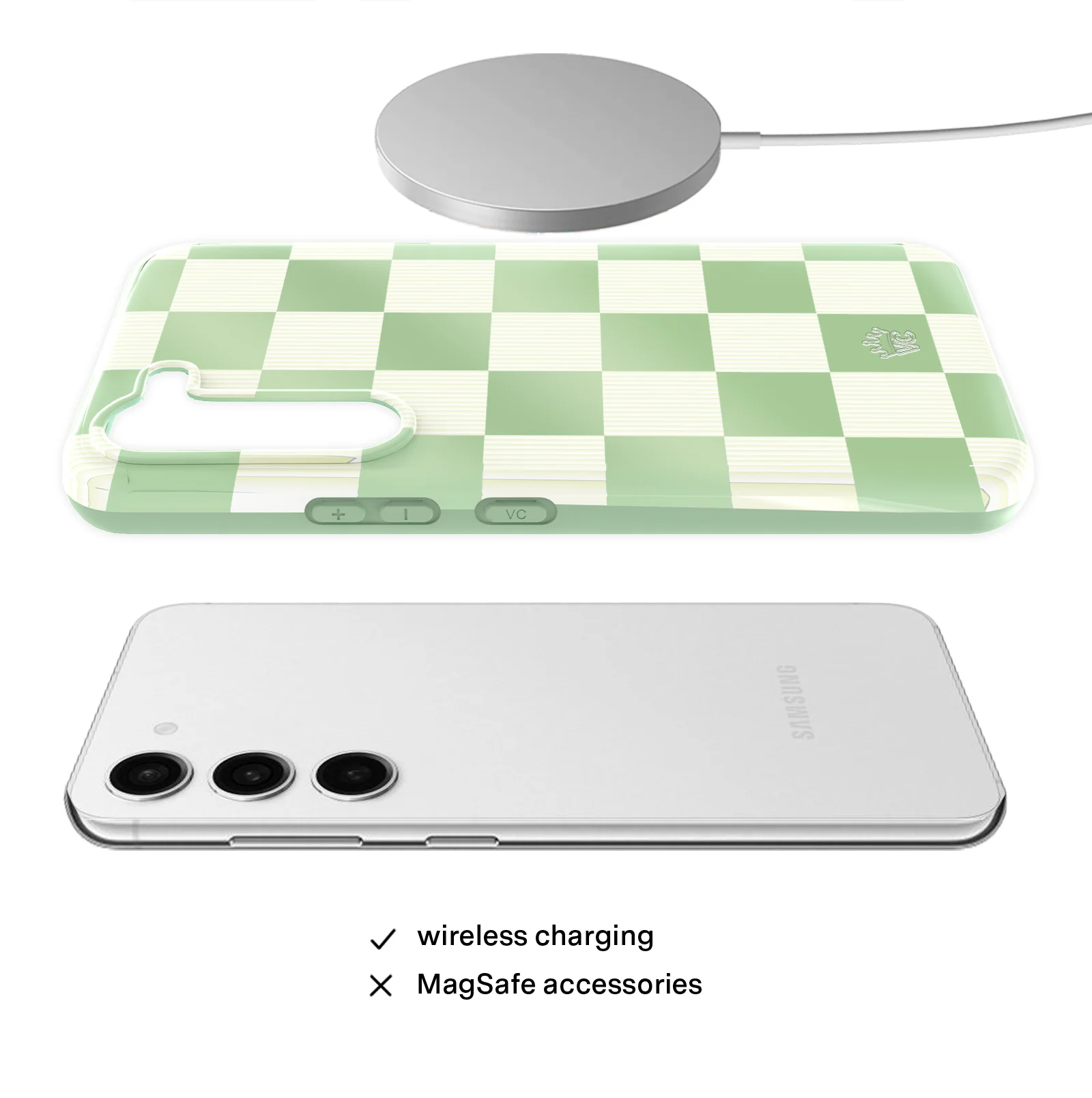 Pistachio Vibe Checkered Samsung Case - Image 23