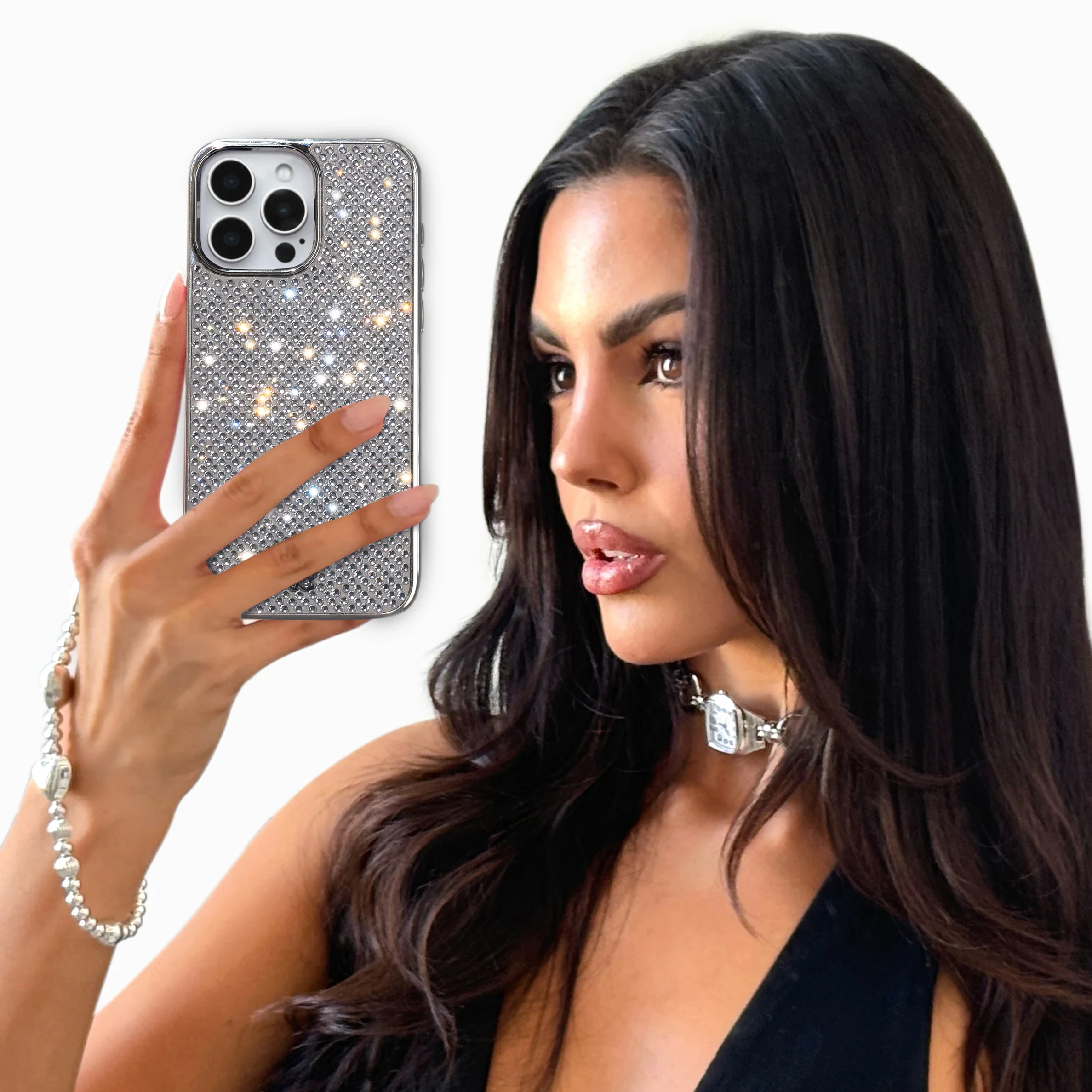 Chrome Caviar Crystals iPhone Case - Image 27